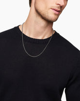 Box Chain Necklace in Grey Titanium, 2.7mm